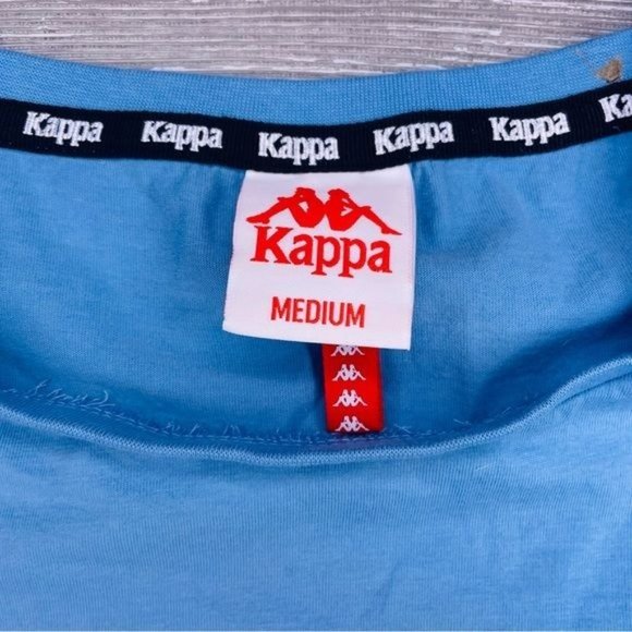 Blue kappa cropped short sleeve t shirt tank top size medium - Picture 5 of 6